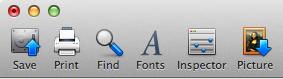 image of old toolbar icons